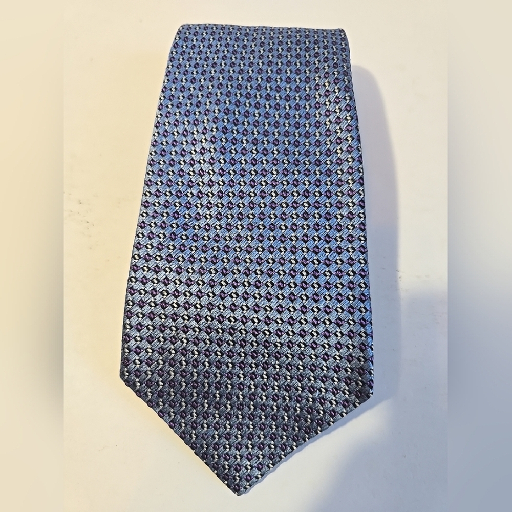 Versus x Gianni Versace Mens Gorgeous Blue Diamond Pattern Mens Tie